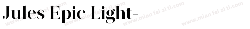 Jules Epic Light字体转换
